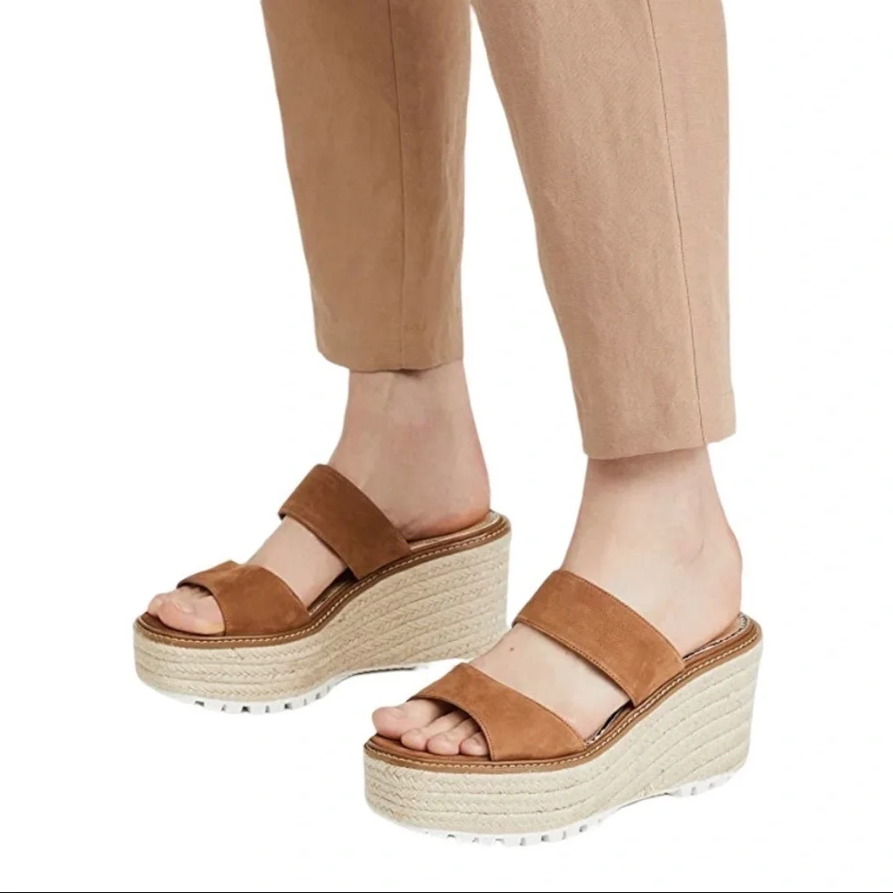 Sam Edelman Luca Espadrille Platform Wedges Sandals Size 10